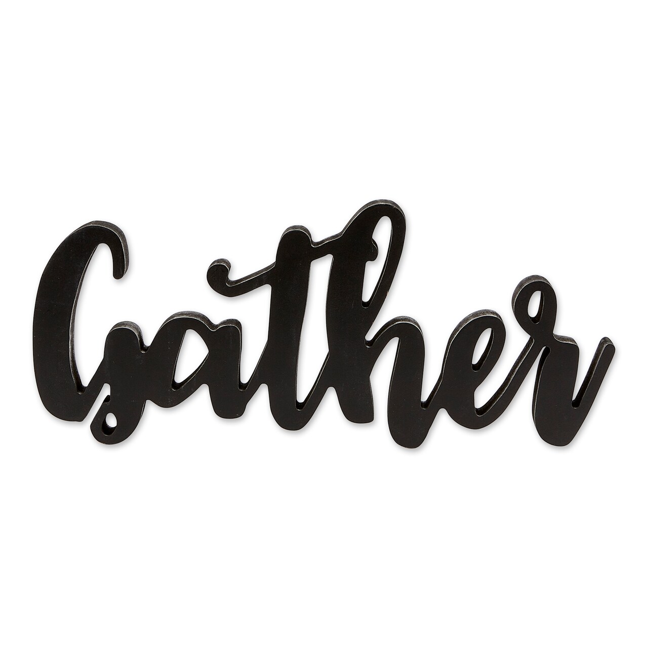 Contemporary Home Living 14" Black "Gather" Contemporary Farmhouse Sign